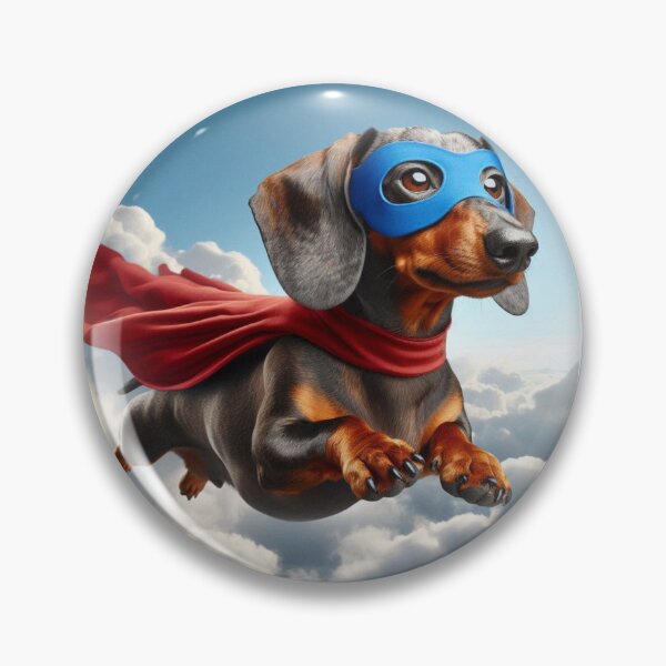Item preview, Dachshund superhéroe: pequeño héroe, gran ladrido designed and sold by AIrtisticPrints.