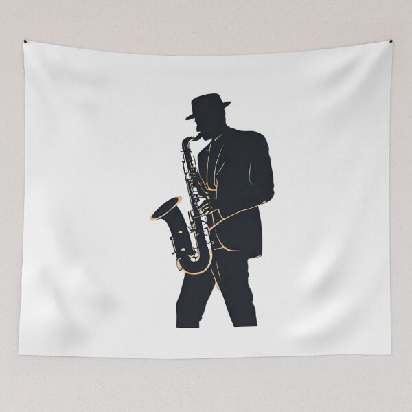 Item preview, Saxophonist Playing Retro 90s Music designed and sold by Jasava Shop.