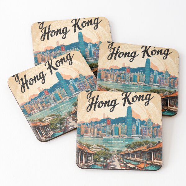 Item preview, Hong Kong China Vintage Travel Retro Postcard Design designed and sold by TravelPostcardGems.