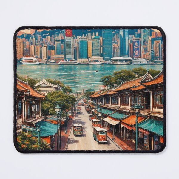Item preview, Hong Kong China Vintage Travel Retro Postcard Design designed and sold by TravelPostcardGems.