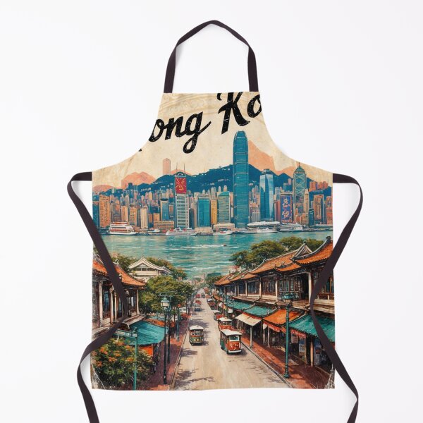 Item preview, Hong Kong China Vintage Travel Retro Postcard Design designed and sold by TravelPostcardGems.