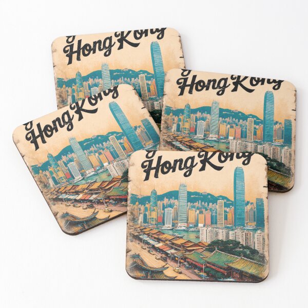 Item preview, Greetings from Hong Kong China Vintage Travel Retro Postcard Design designed and sold by TravelPostcardGems.