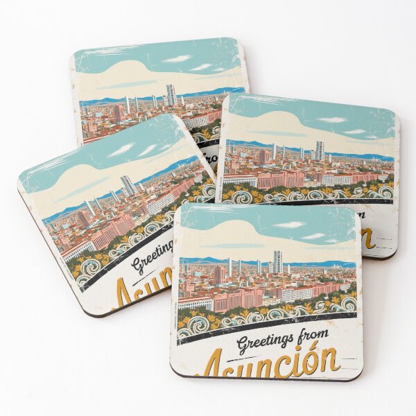 Item preview, Asuncion Paraguay Vintage Travel Retro Postcard Design designed and sold by TravelPostcardGems.