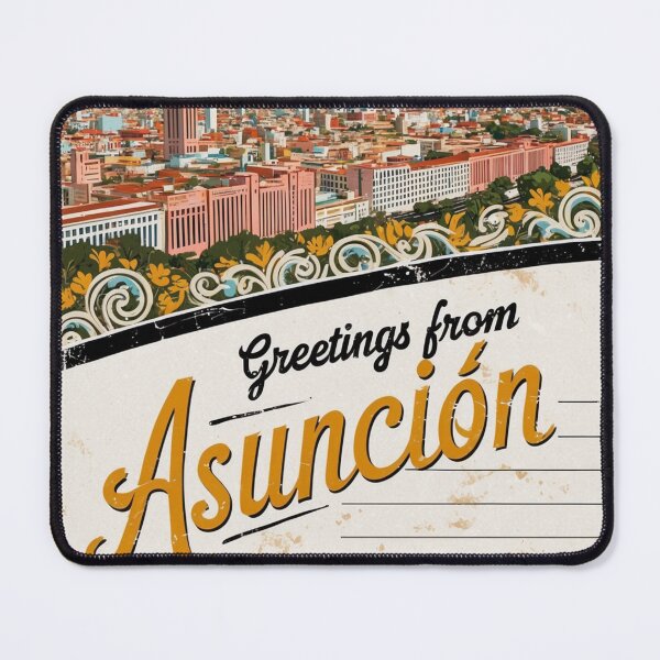 Item preview, Asuncion Paraguay Vintage Travel Retro Postcard Design designed and sold by TravelPostcardGems.