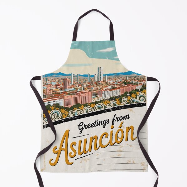 Item preview, Asuncion Paraguay Vintage Travel Retro Postcard Design designed and sold by TravelPostcardGems.