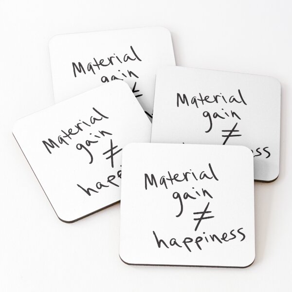 Item preview, Material gain does not equal happiness. designed and sold by abeink.