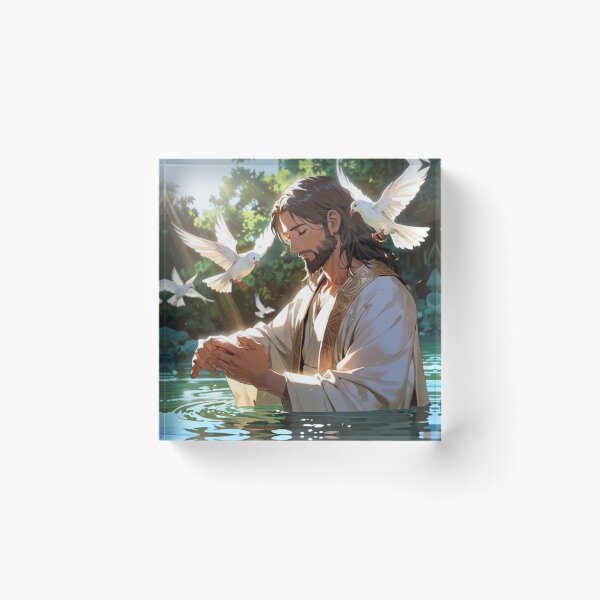 Item preview, Jesus Baptism Dove Holy Spirit Jordan River Mathew 3:13 designed and sold by tshirtart2024.