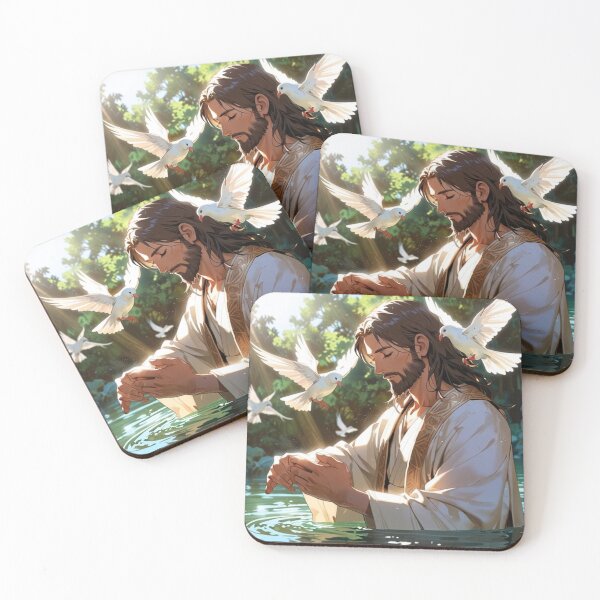 Item preview, Jesus Baptism Dove Holy Spirit Jordan River Mathew 3:13 designed and sold by tshirtart2024.