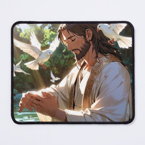 Item preview, Jesus Baptism Dove Holy Spirit Jordan River Mathew 3:13 designed and sold by tshirtart2024.