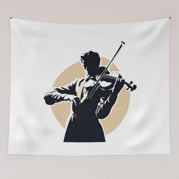 Item preview, Violinist Playing Retro 90s Music designed and sold by Jasava Shop.