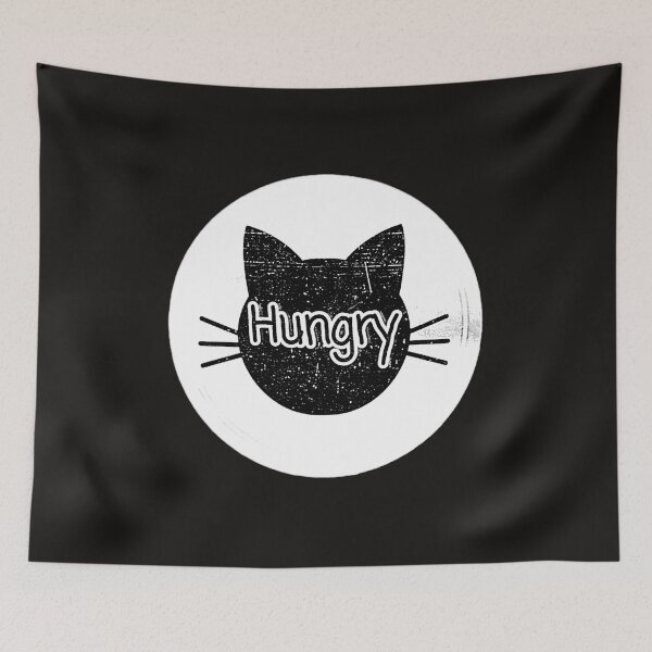 Item preview, Black and White Hungry cat designed and sold by AzamiThai.
