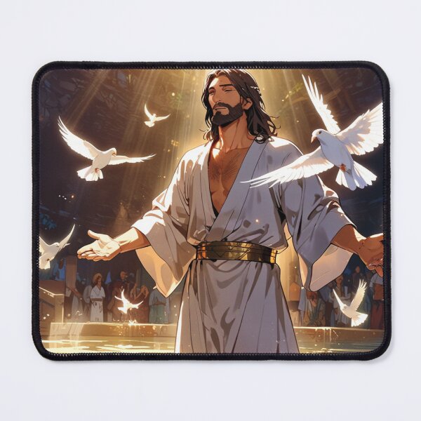 Item preview, Jesus Baptized Baptism Team dove Holy Spirit Jordan River Matthew 3:13 designed and sold by tshirtart2024.