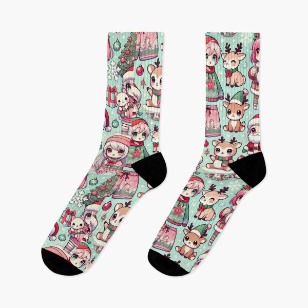 Item preview, Anime Christmas Pattern – Festive and Fun Holiday Design designed and sold by Lovingart222.