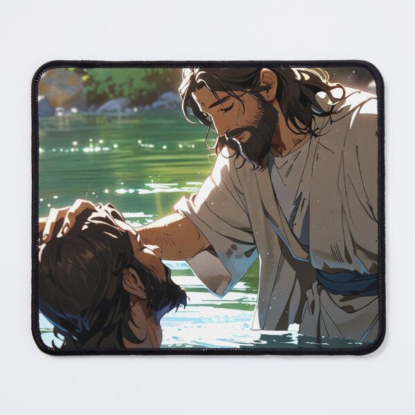 Item preview, Jesus, Baptized, Baptism, Team, dove, Holy Spirit, Jordan River, Matthew 3:13, designed and sold by tshirtart2024.