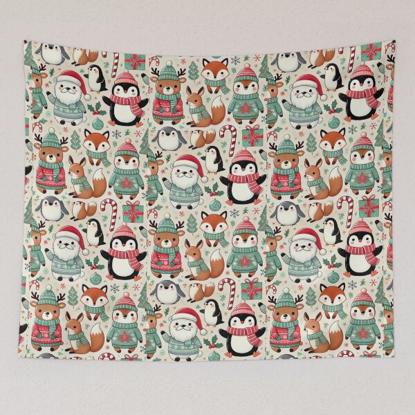 Item preview, Festive Critters – Adorable Animal-Inspired Christmas Pattern designed and sold by Lovingart222.