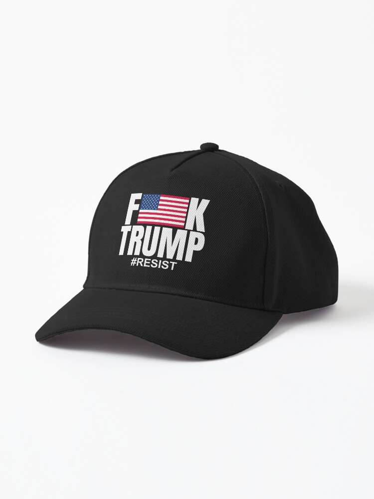 Thumbnail 1 of 7, Cap, Fuck Trump American Flag Shirt Resist designed and sold by dgavisuals.
