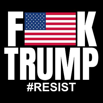 Artwork thumbnail, Fuck Trump American Flag Shirt Resist by dgavisuals