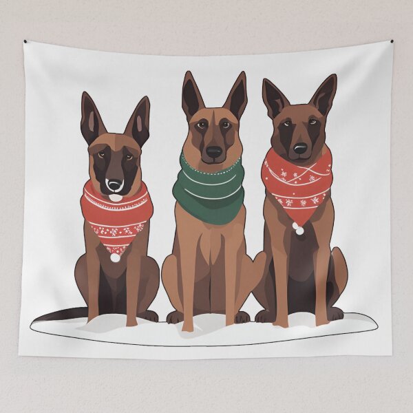 Item preview, Festive Belgian Malinois – Christmas Pattern designed and sold by GoodyPaws.