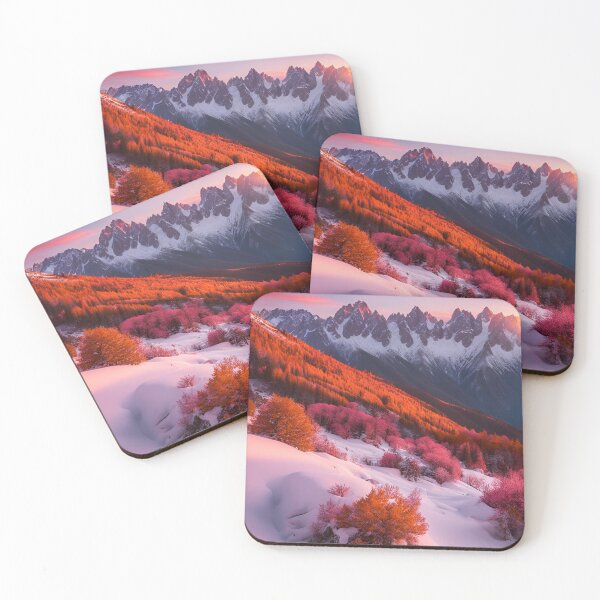 Item preview, Beautiful Snow Capped Mountains Winter Horizon Sunset designed and sold by tshirtart2024.