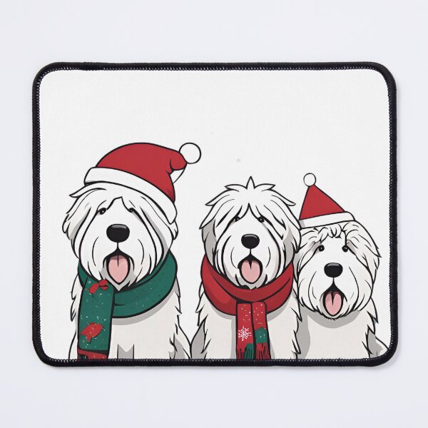 Item preview, Festive Old English Sheepdog – Christmas Pattern designed and sold by GoodyPaws.