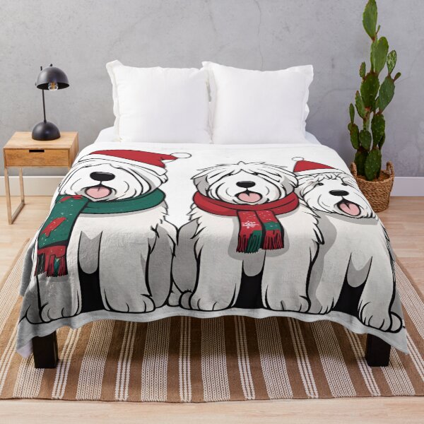 Item preview, Festive Old English Sheepdog – Christmas Pattern designed and sold by GoodyPaws.