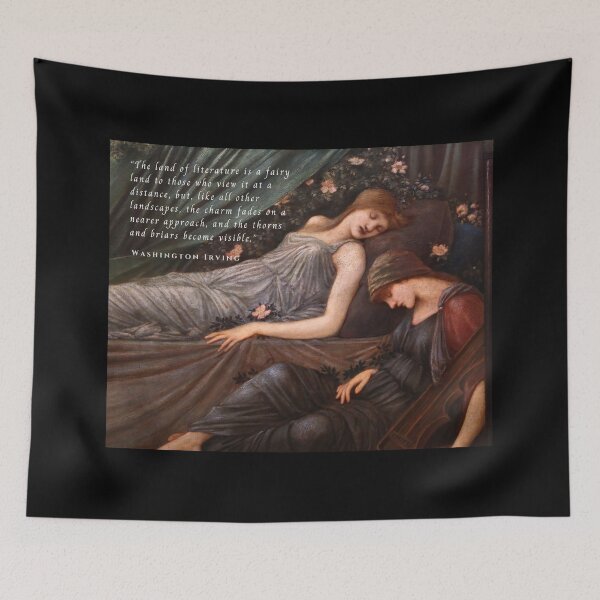 Item preview, Washington Irving quote: The land of literature is a fairy land to those who view it at a distance, but, like all other landscapes, the charm fades designed and sold by artbleed.