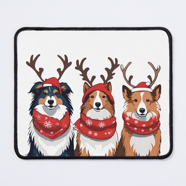 Item preview, Festive Shetland Sheepdog – Christmas Pattern designed and sold by GoodyPaws.