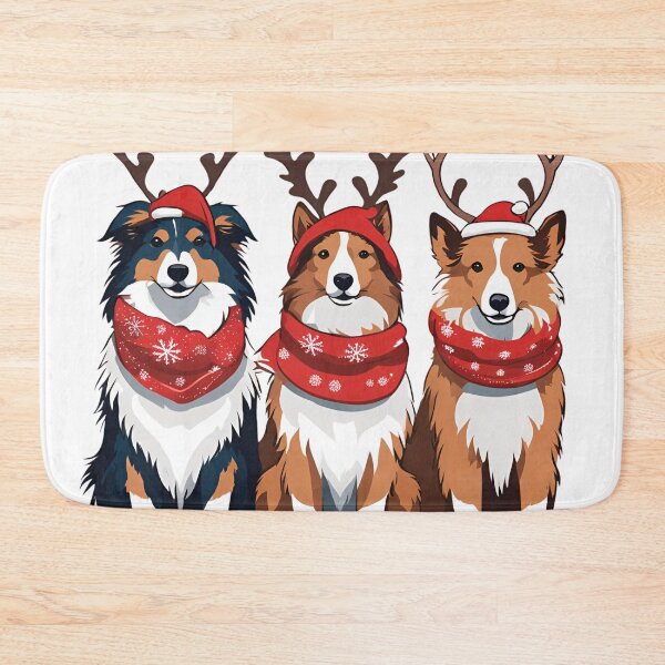Item preview, Festive Shetland Sheepdog – Christmas Pattern designed and sold by GoodyPaws.