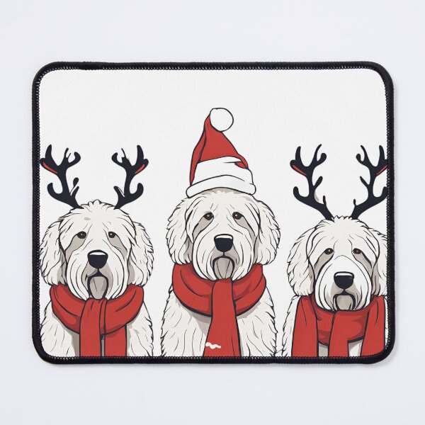 Item preview, Festive Komondor – Christmas Pattern designed and sold by GoodyPaws.