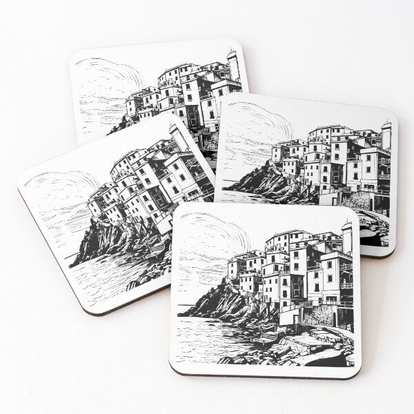 Item preview, Cinque Italy Monterosso Riviera Corniglia Sea Scene designed and sold by inkoutninja.