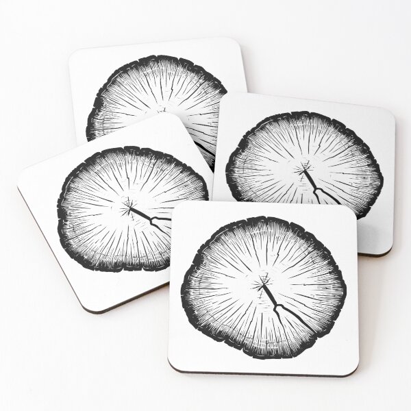 Item preview, Circular Wood Slice Tree Disc Round Slab Piece Cutout Log Bark  designed and sold by inkoutninja.