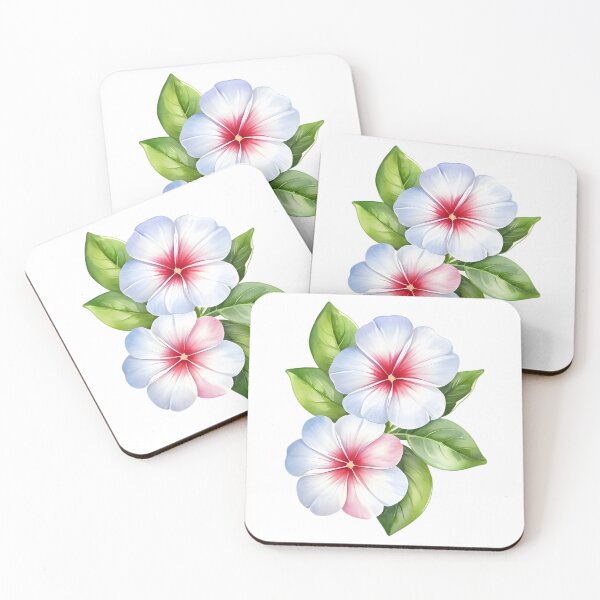 Item preview, White Periwinkle flower (Catharanthus roseus) designed and sold by HOMETOWN86.