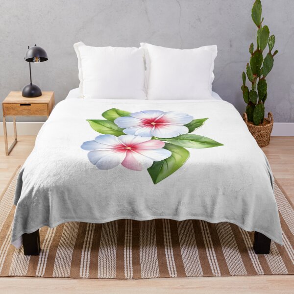 Item preview, White Periwinkle flower (Catharanthus roseus) designed and sold by HOMETOWN86.