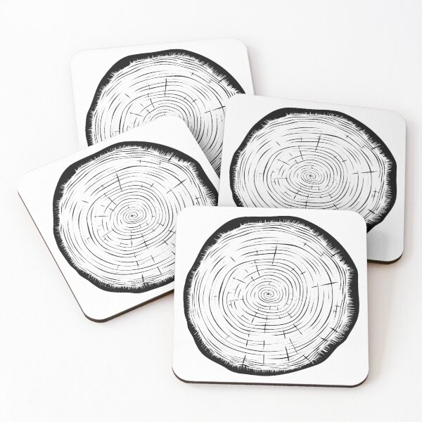 Item preview, Circular Wood Slice Tree Disc Round Slab Piece Cutout Log Bark  designed and sold by inkoutninja.