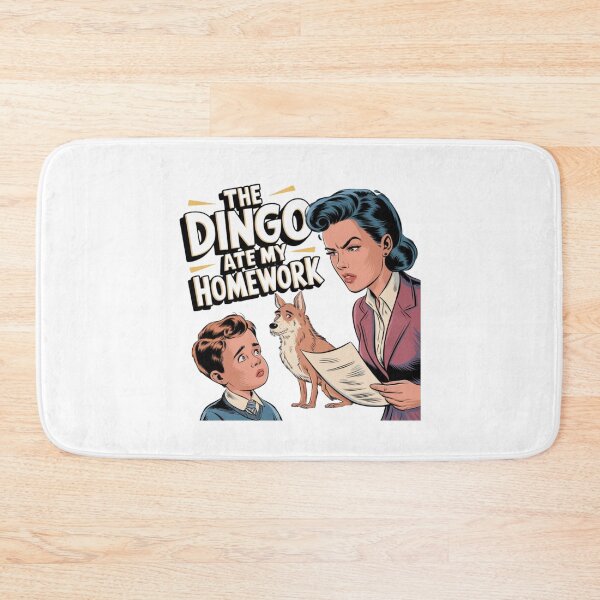 Item preview, The dingo ate my homework, little boy, homework, funnyfits70, Humor, Funny, retro, vintages, funny quotes, animal humor, designed and sold by FunnyFits70.