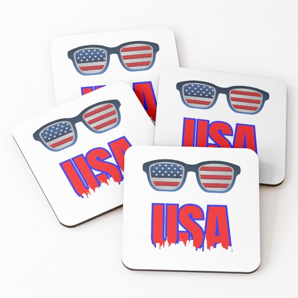 Item preview, USA america t shirt with sunglass pattern  designed and sold by dinartanddesign.