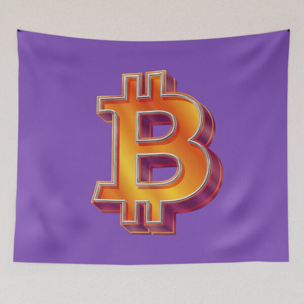 Item preview, 3D Bitcoin Symbol - Glossy Gold & Orange Crypto Art  designed and sold by UrbanPopDesigns.