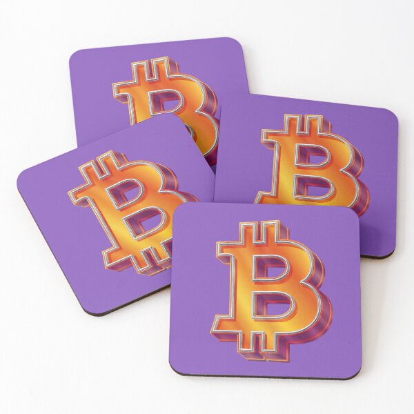 Item preview, 3D Bitcoin Symbol - Glossy Gold & Orange Crypto Art  designed and sold by UrbanPopDesigns.