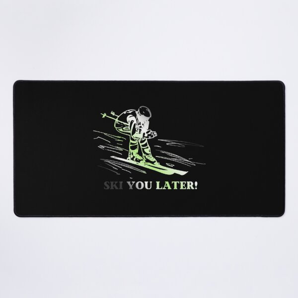 Item preview, Ski You Later, Agender pride flag graphic, Skiing Winter Sports, Winter Wonderland, Skier on Snow Slopes Graphic, designed and sold by PrideBeProud.