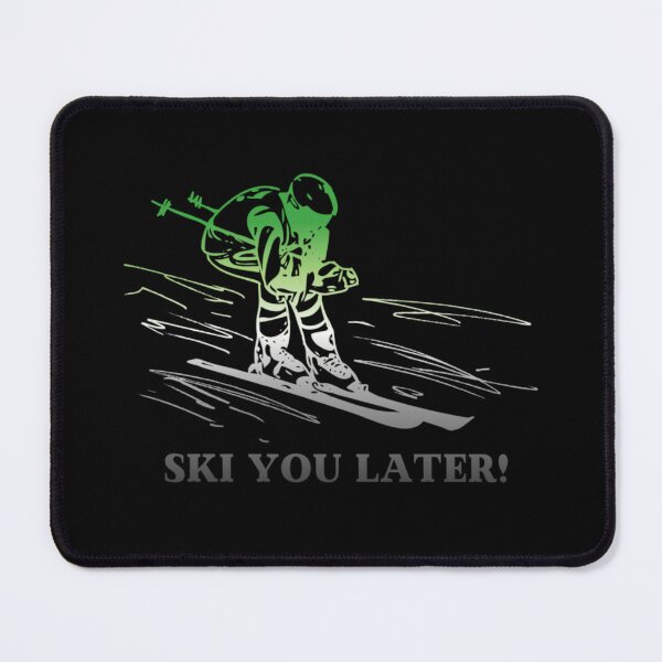 Item preview, Ski You Later, Aromantic pride flag graphic, Skiing Winter Sports, Winter Wonderland, Skier on Snow Slopes Graphic, designed and sold by PrideBeProud.