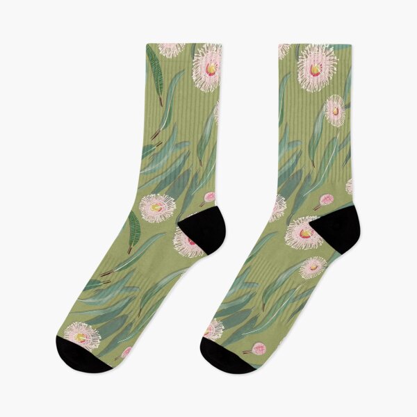 Item preview, Soft Pink Corymbia Gum Blossoms on Linden Green designed and sold by Daniela Glassop.