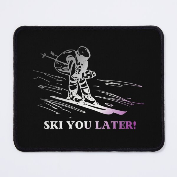 Item preview, Ski You Later, Asexual pride flag graphic, Skiing Winter Sports, Winter Wonderland, Skier on Snow Slopes Graphic,  designed and sold by PrideBeProud.