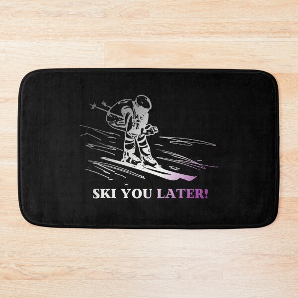 Item preview, Ski You Later, Asexual pride flag graphic, Skiing Winter Sports, Winter Wonderland, Skier on Snow Slopes Graphic,  designed and sold by PrideBeProud.
