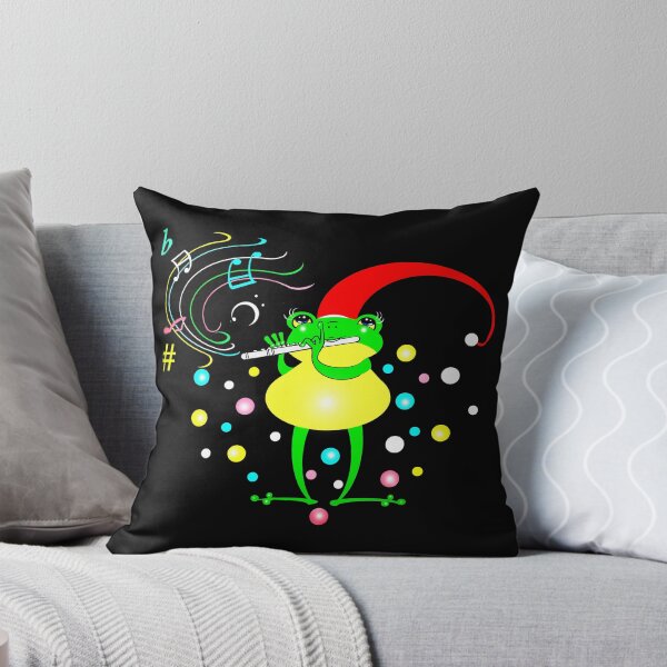 Item preview, Happy Christmas frog playing flute  designed and sold by Shirley cute art .