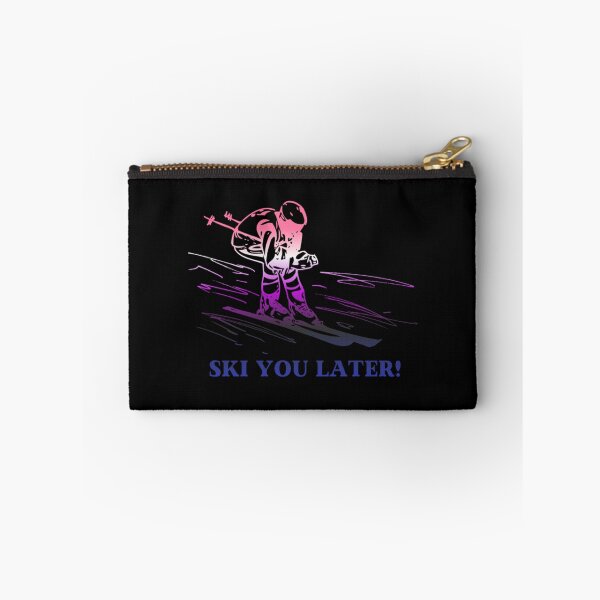 Item preview, Ski You Later, Genderfluid pride flag graphic, Skiing Winter Sports, Winter Wonderland, Skier on Snow Slopes Graphic,  designed and sold by PrideBeProud.