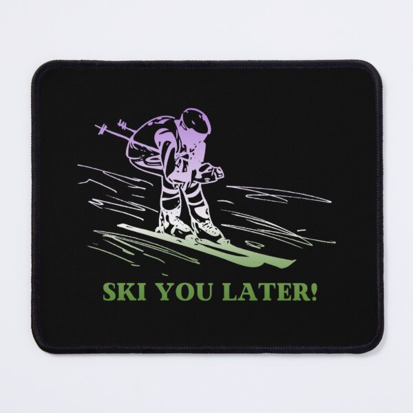 Item preview, Ski You Later, Genderqueer pride flag graphic, Skiing Winter Sports, Winter Wonderland, Skier on Snow Slopes Graphic,  designed and sold by PrideBeProud.