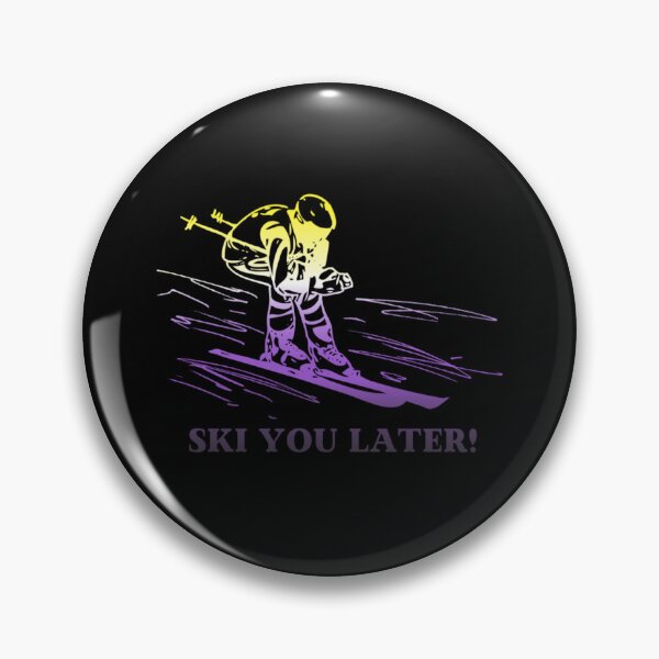 Item preview, Ski You Later, Nonbinary pride flag graphic, Skiing Winter Sports, Winter Wonderland, Skier on Snow Slopes Graphic,  designed and sold by PrideBeProud.