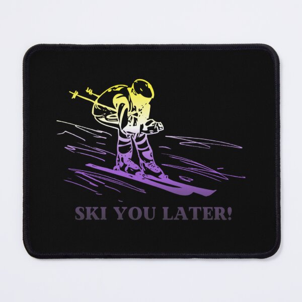 Item preview, Ski You Later, Nonbinary pride flag graphic, Skiing Winter Sports, Winter Wonderland, Skier on Snow Slopes Graphic, designed and sold by PrideBeProud.