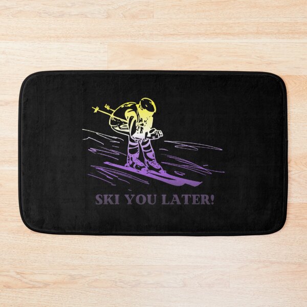 Item preview, Ski You Later, Nonbinary pride flag graphic, Skiing Winter Sports, Winter Wonderland, Skier on Snow Slopes Graphic,  designed and sold by PrideBeProud.