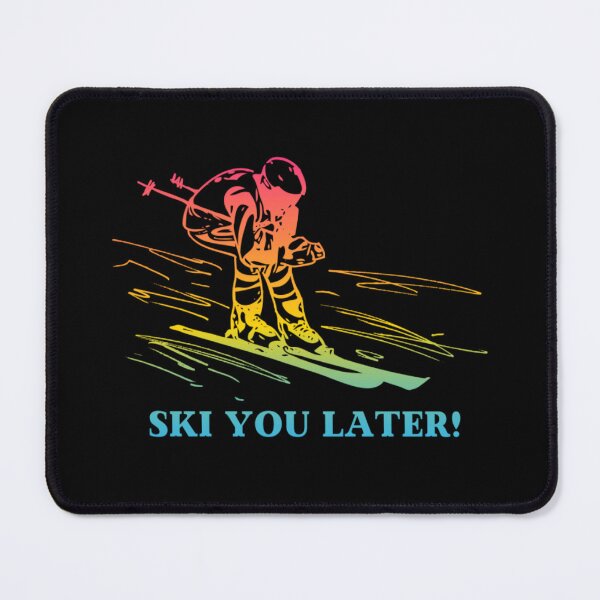 Item preview, Ski You Later, Pansexual pride flag graphic, Skiing Winter Sports, Winter Wonderland, Skier on Snow Slopes Graphic, designed and sold by PrideBeProud.